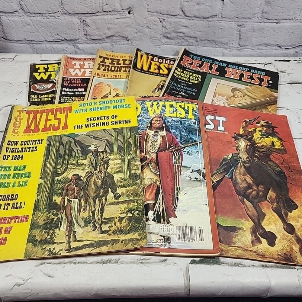 Vintage True Frontier Real West Magazines Lot Of 8 1970s 90s